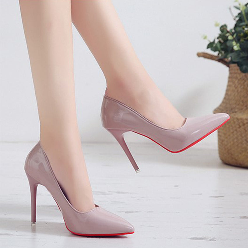 Elegant Black and Red Stilettos