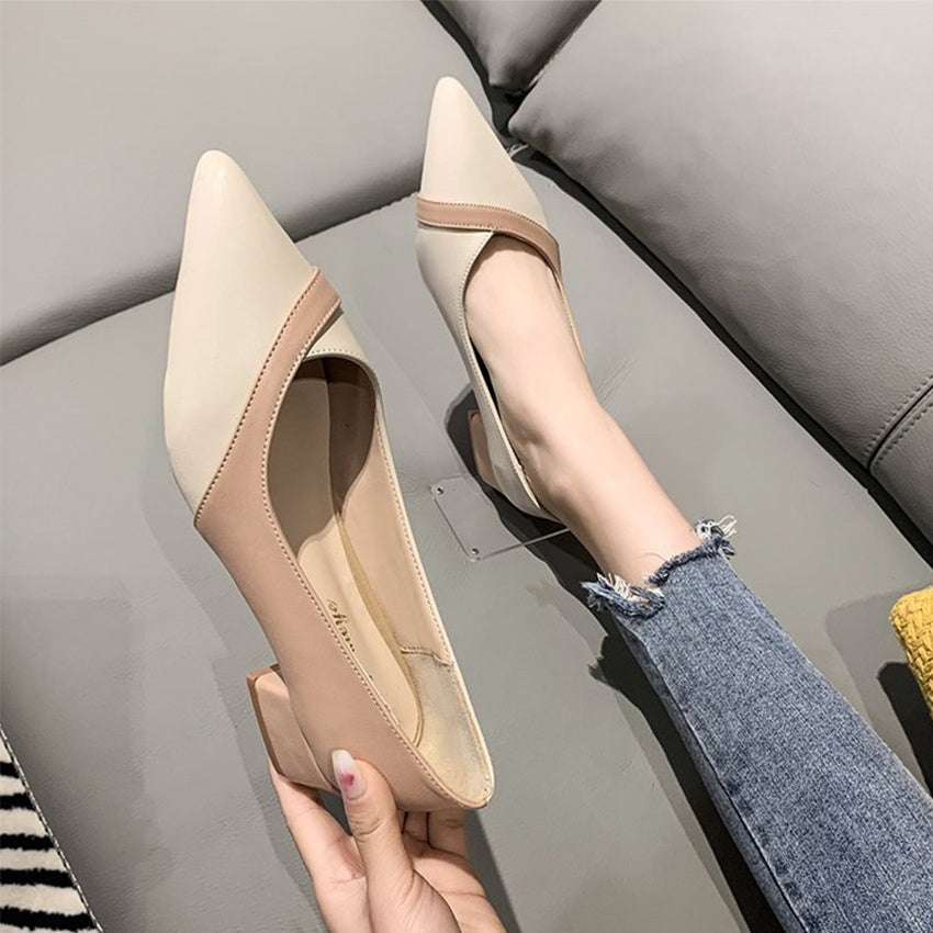 Chic Two-Tone Block Heels