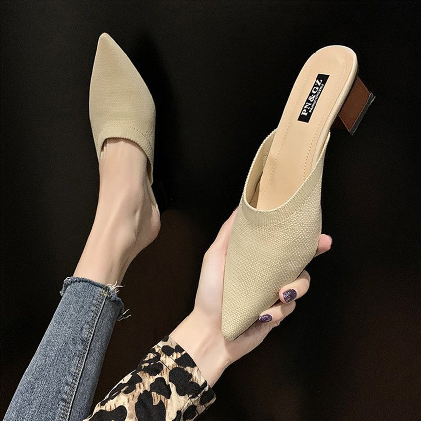 Chic Black Mules with Block Heels