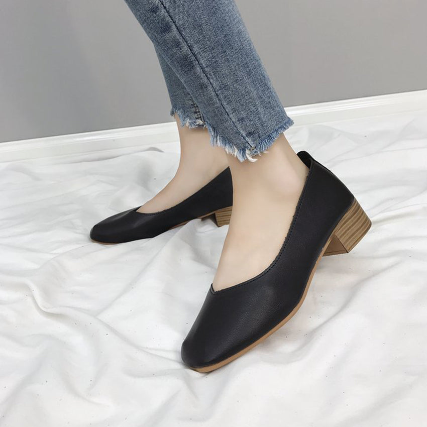 Beige Flatform Shoes