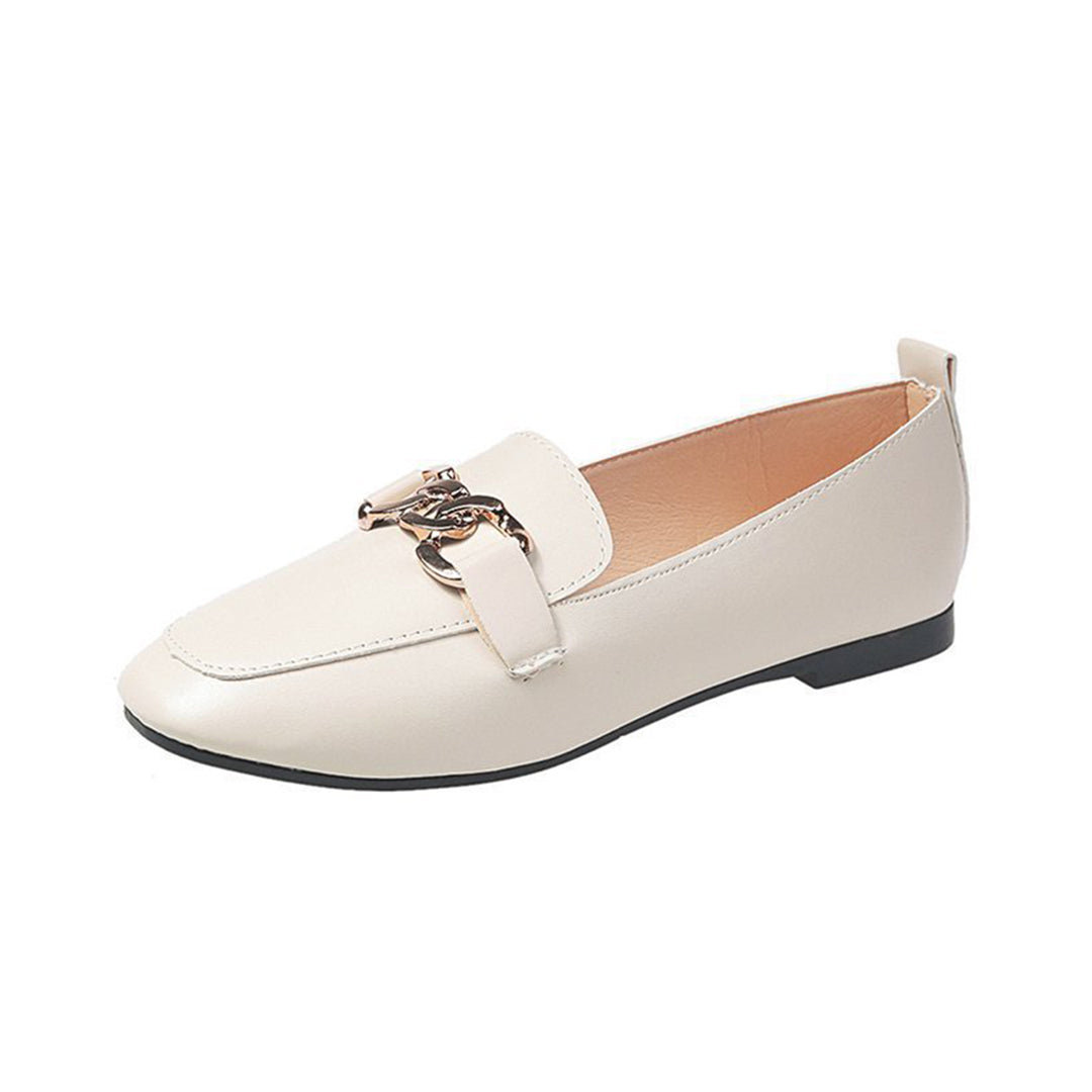 Classic Loafers with Silver Chain
