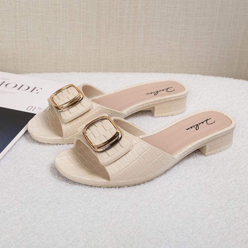 Ivory Luxe Buckle Sandals