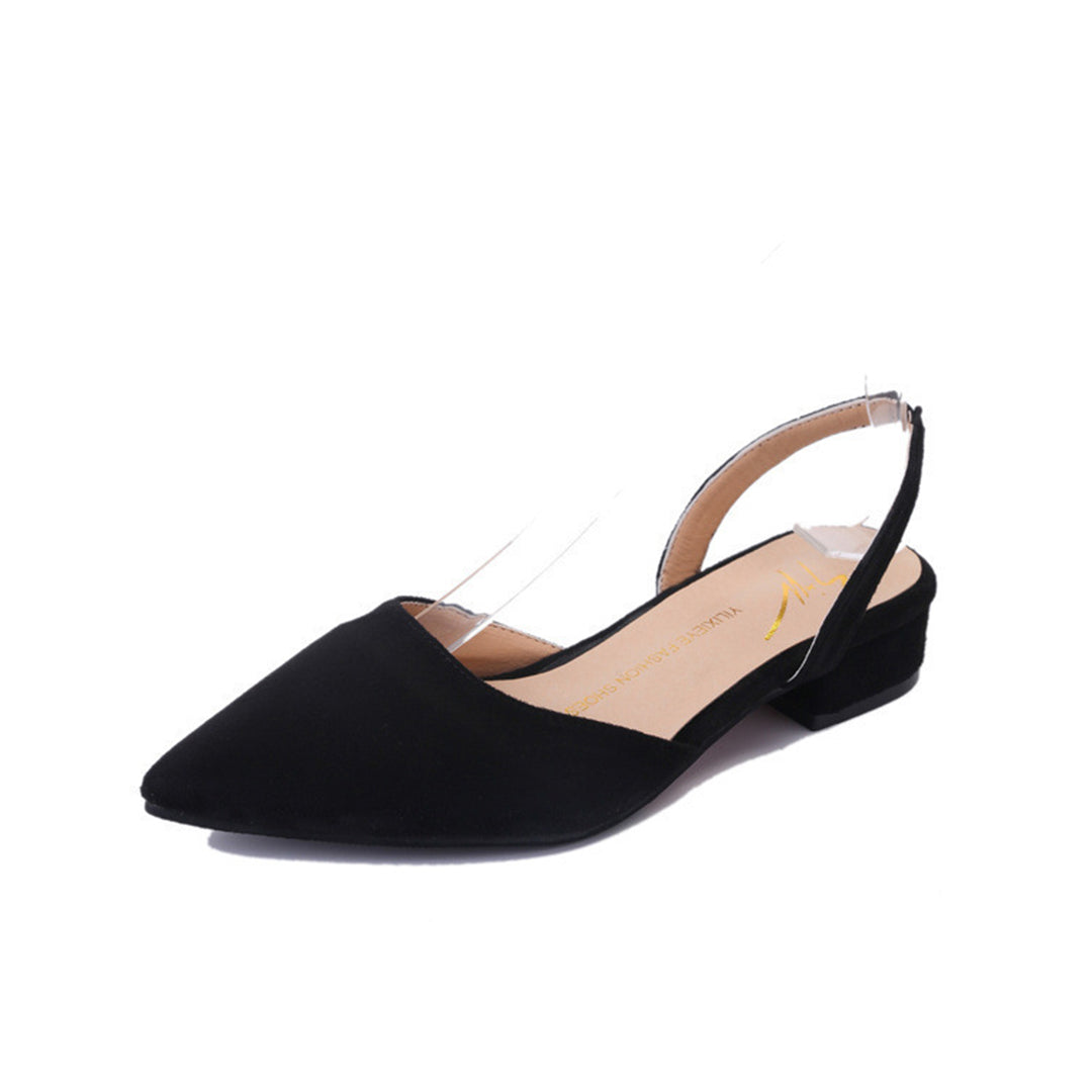 Elegant Black Slingback Flats
