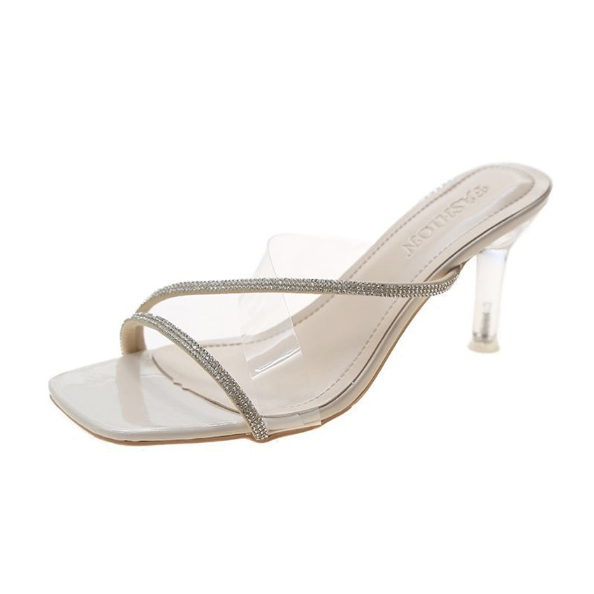 Chic Transparent Mule Heels