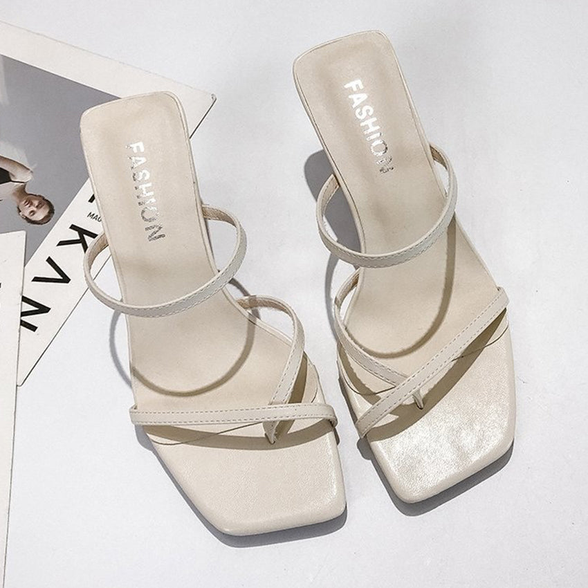 Elegant Toe-tie Mid Heels