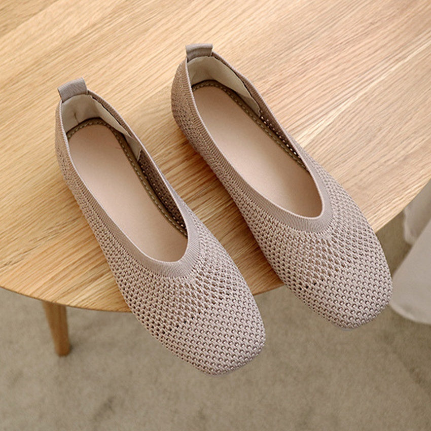 Classic Black Knit Flats