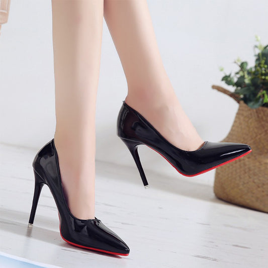 Elegant Black and Red Stilettos