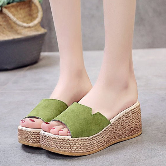 Olive Wedgy Sandals