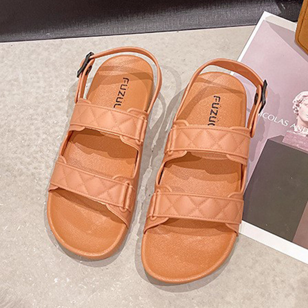 Cream Low Heel Sandal