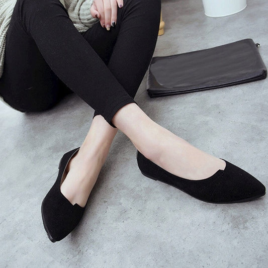 Classic Black Suede Flats