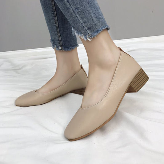 Beige Flatform Shoes