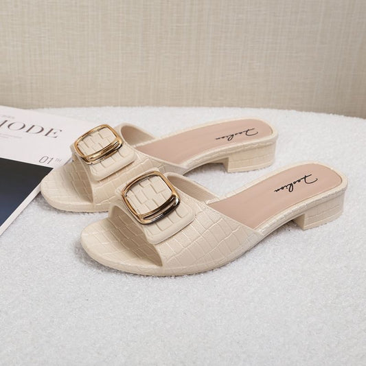 Ivory Luxe Buckle Sandals